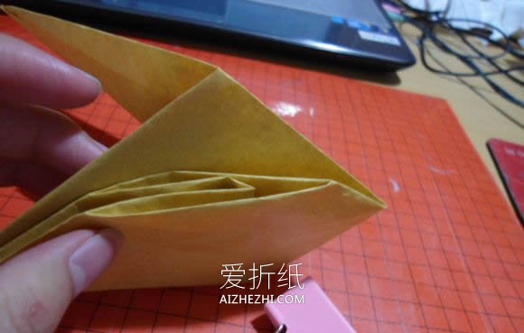 怎么折纸恶魔心图解 手工蝙蝠翅膀爱心折法- www.aizhezhi.com