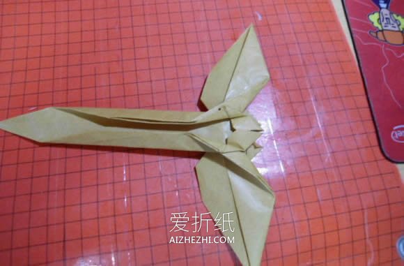 怎么折纸恶魔心图解 手工蝙蝠翅膀爱心折法- www.aizhezhi.com