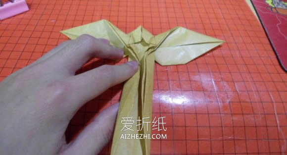 怎么折纸恶魔心图解 手工蝙蝠翅膀爱心折法- www.aizhezhi.com