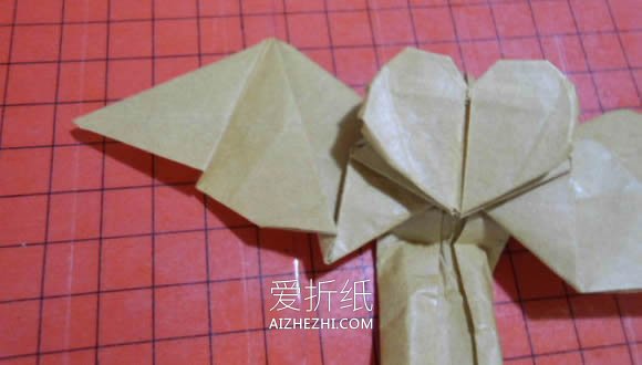 怎么折纸恶魔心图解 手工蝙蝠翅膀爱心折法- www.aizhezhi.com