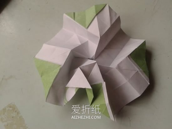 怎么折川崎玫瑰图解 川崎玫瑰花的详细折法- www.aizhezhi.com