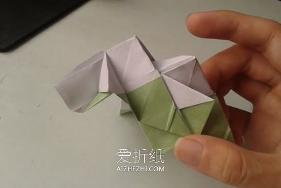 怎么折川崎玫瑰图解 川崎玫瑰花的详细折法- www.aizhezhi.com