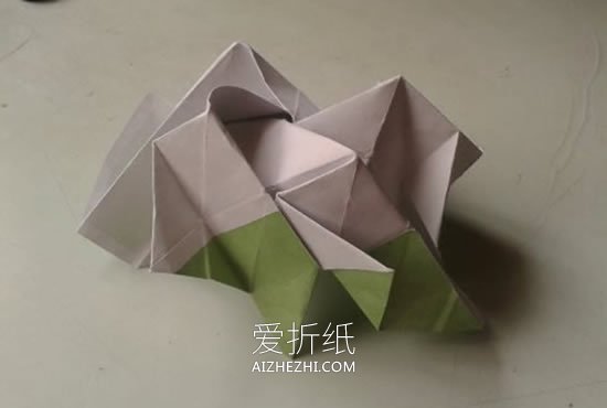 怎么折川崎玫瑰图解 川崎玫瑰花的详细折法- www.aizhezhi.com