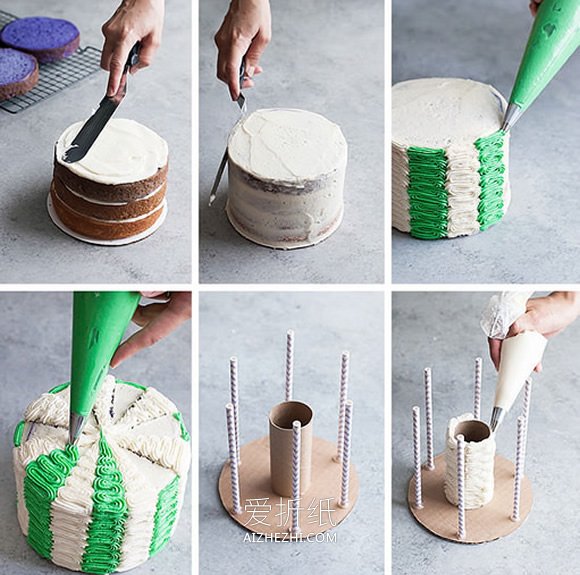 怎么做有创意的蛋糕 手工旋转木马蛋糕图片- www.aizhezhi.com