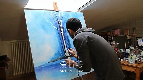 手工夜光画的作品图片 夜幕下仿佛拥有了生命- www.aizhezhi.com