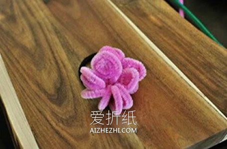 怎么做玫瑰花头绳 扭扭棒手工制作玫瑰发饰- www.aizhezhi.com