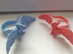 怎么折纸立体翼龙图解 手工复杂翼龙折法过程