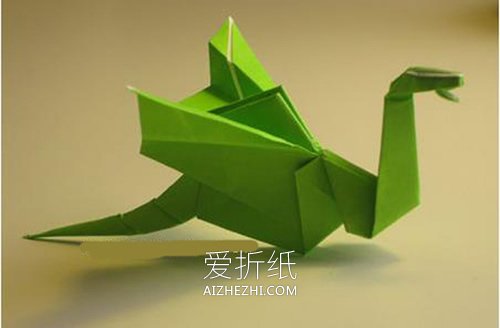 怎么折纸简单翼龙图解 儿童手工折纸立体翼龙- www.aizhezhi.com