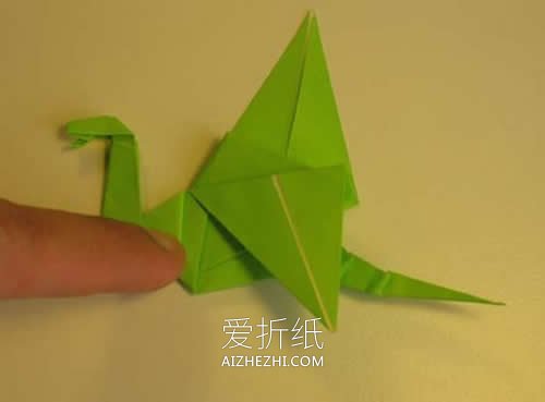 怎么折纸简单翼龙图解 儿童手工折纸立体翼龙- www.aizhezhi.com