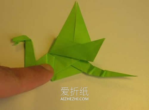 怎么折纸简单翼龙图解 儿童手工折纸立体翼龙- www.aizhezhi.com