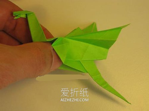 怎么折纸简单翼龙图解 儿童手工折纸立体翼龙- www.aizhezhi.com