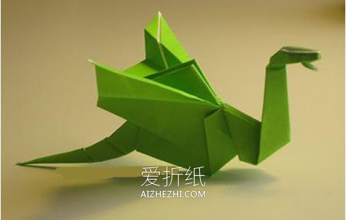 怎么折纸简单翼龙图解 儿童手工折纸立体翼龙- www.aizhezhi.com