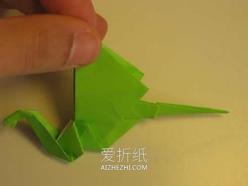 怎么折纸简单翼龙图解 儿童手工折纸立体翼龙- www.aizhezhi.com