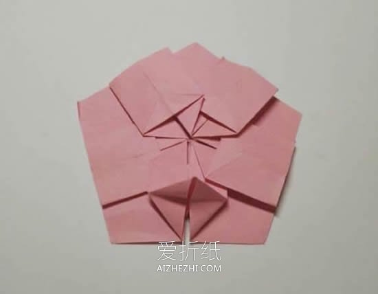 怎么折纸双层圣诞花 手工圣诞花的折法图解- www.aizhezhi.com