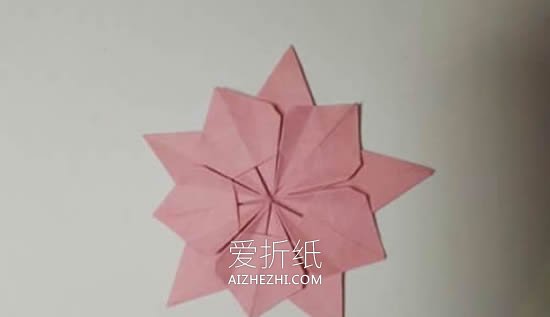 怎么折纸双层圣诞花 手工圣诞花的折法图解- www.aizhezhi.com