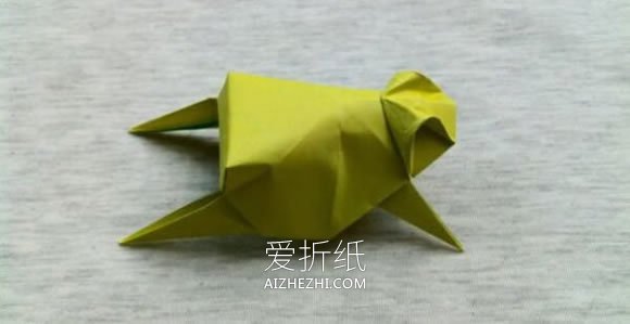 怎么折纸金蟾的方法 手工立体金蟾折法图解- www.aizhezhi.com