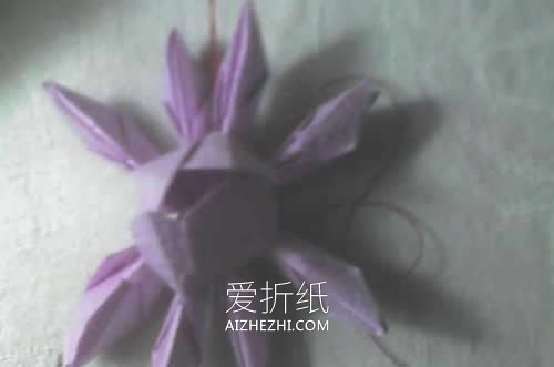 怎么折纸祈福莲的方法 手工立体莲花折法图解- www.aizhezhi.com