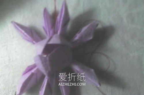 怎么折纸祈福莲的方法 手工立体莲花折法图解- www.aizhezhi.com