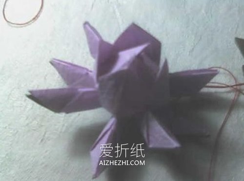 怎么折纸祈福莲的方法 手工立体莲花折法图解- www.aizhezhi.com