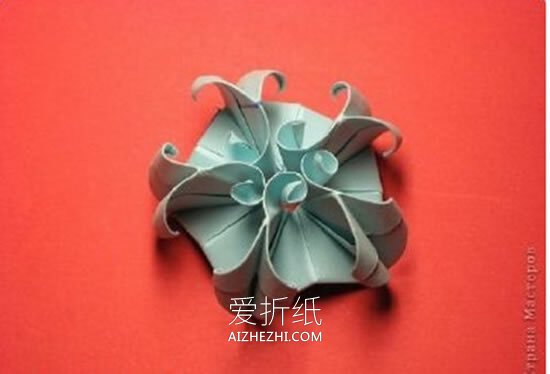 怎么做绿萝魔灵花球图解 手工绿萝花球的折法- www.aizhezhi.com