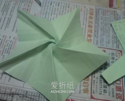 怎么折纸NS玫瑰花图解 手工NS玫瑰的折法步骤- www.aizhezhi.com