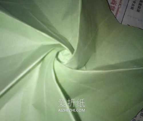 怎么折纸NS玫瑰花图解 手工NS玫瑰的折法步骤- www.aizhezhi.com