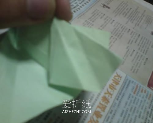 怎么折纸NS玫瑰花图解 手工NS玫瑰的折法步骤- www.aizhezhi.com