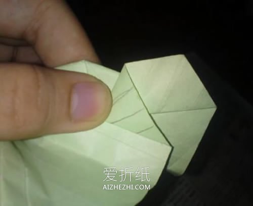 怎么折纸NS玫瑰花图解 手工NS玫瑰的折法步骤- www.aizhezhi.com