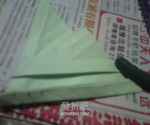 怎么折纸NS玫瑰花图解 手工NS玫瑰的折法步骤- www.aizhezhi.com