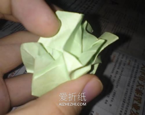 怎么折纸NS玫瑰花图解 手工NS玫瑰的折法步骤- www.aizhezhi.com