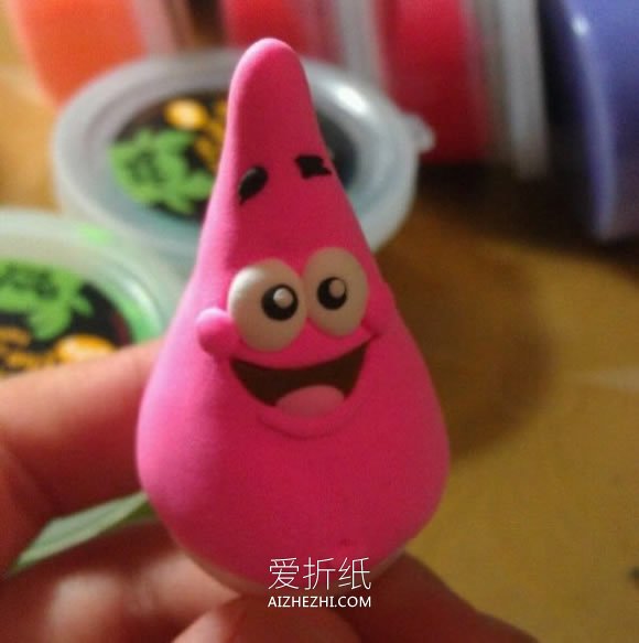 怎么做粘土派大星图解 超轻粘土制作派大星方法- www.aizhezhi.com