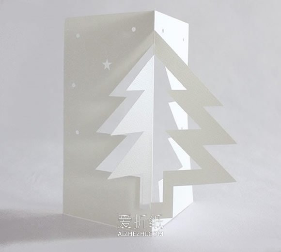 怎么做立体圣诞树贺卡 卡纸制作创意圣诞贺卡- www.aizhezhi.com