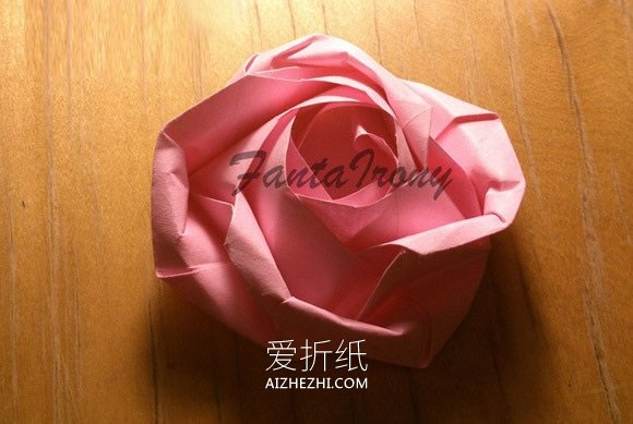 怎么做纸玫瑰的方法 手工立体玫瑰花折法图解- www.aizhezhi.com