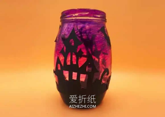 怎么做万圣节灯笼教程 玻璃瓶制作灯笼的方法- www.aizhezhi.com