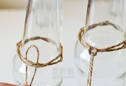 怎么做垂吊花瓶的方法 玻璃瓶手工制作花瓶- www.aizhezhi.com