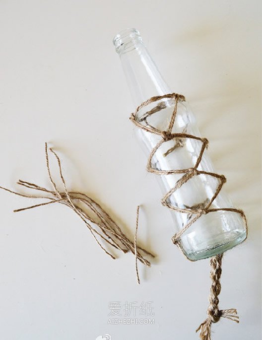 怎么做垂吊花瓶的方法 玻璃瓶手工制作花瓶- www.aizhezhi.com