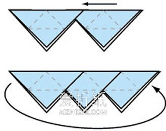 怎么折纸三角形纸盒 多面体垃圾盒的折法图解- www.aizhezhi.com
