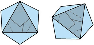 怎么折纸三角形纸盒 多面体垃圾盒的折法图解- www.aizhezhi.com