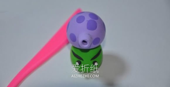 超轻粘土怎么做植物大战僵尸大喷菇的方法- www.aizhezhi.com