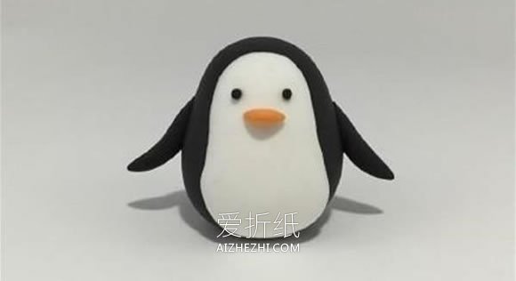怎么做粘土企鹅的方法 超轻粘土制作卡通企鹅- www.aizhezhi.com