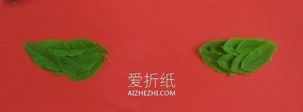 怎么用树叶拼贴小鸟 叶子制作小鸟贴画方法- www.aizhezhi.com