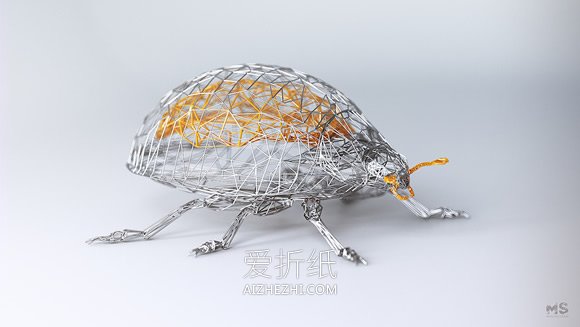 精美的手工艺术品！金属丝DIY立体动物雕塑- www.aizhezhi.com