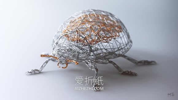 精美的手工艺术品！金属丝DIY立体动物雕塑- www.aizhezhi.com