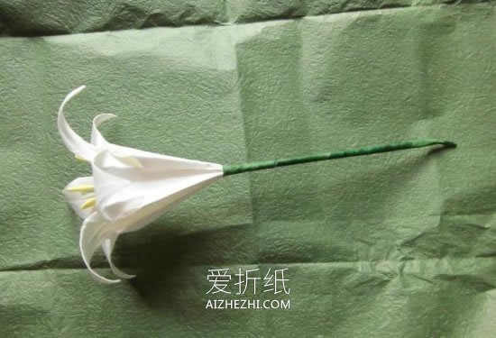 怎么折纸铁炮百合图解 百合花的折法详细步骤- www.aizhezhi.com