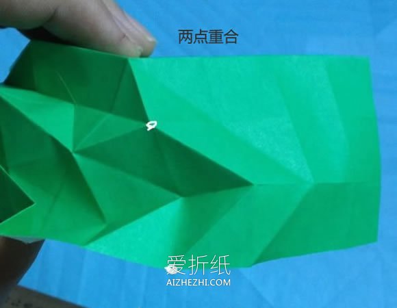 怎么折纸格子猫图解 手工卡通猫符号的折法- www.aizhezhi.com