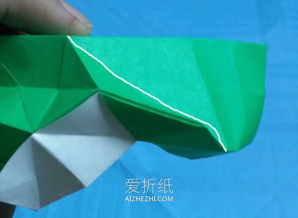 怎么折纸格子猫图解 手工卡通猫符号的折法- www.aizhezhi.com