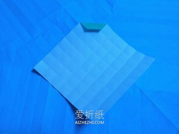 怎么折纸格子猫图解 手工卡通猫符号的折法- www.aizhezhi.com