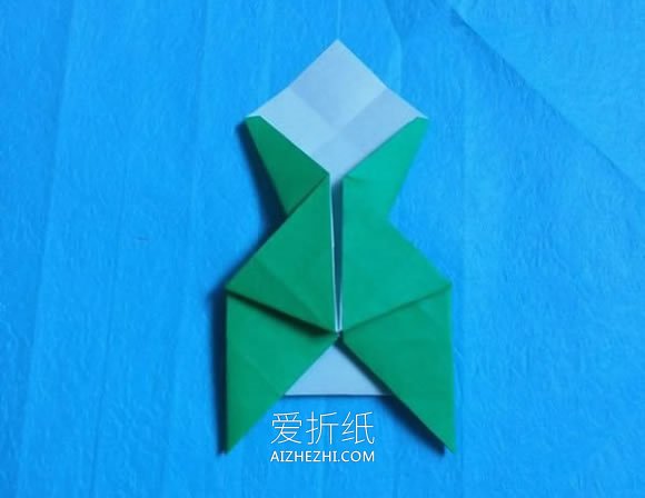 怎么折纸格子猫图解 手工卡通猫符号的折法- www.aizhezhi.com