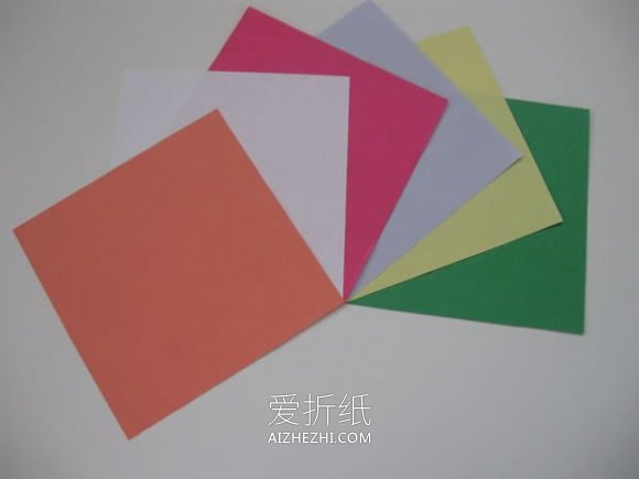 怎么折纸立方体的方法 手工六色方块折法图解- www.aizhezhi.com