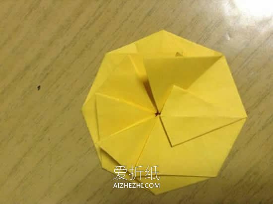 怎么简单折纸向日葵图解 儿童手工太阳花折法- www.aizhezhi.com